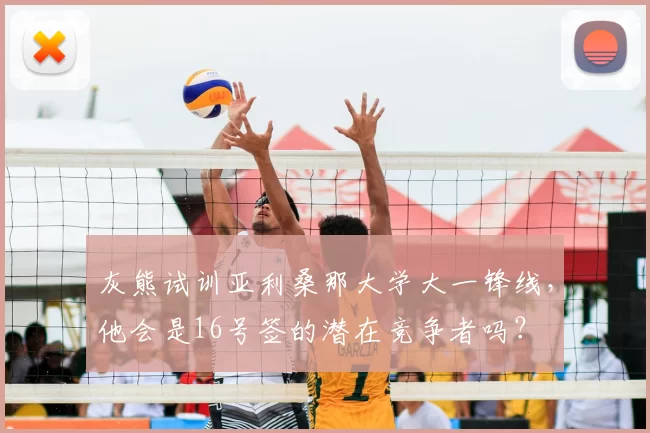 灰熊试训亚利桑那大学大一锋线,他会是16号签的潜在竞争者吗?