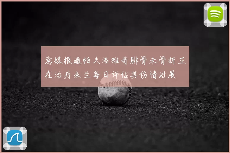 意媒报道帕夫洛维奇腓骨未骨折正在治疗米兰每日评估其伤情进展
